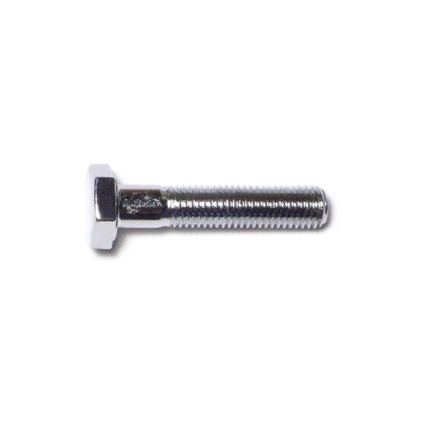 Midwest Fastener Grade 5, 1/4"-28 Hex Head Cap Screw, Chrome Plated Steel, 1-1/4 in L, 10 PK 75266 - main